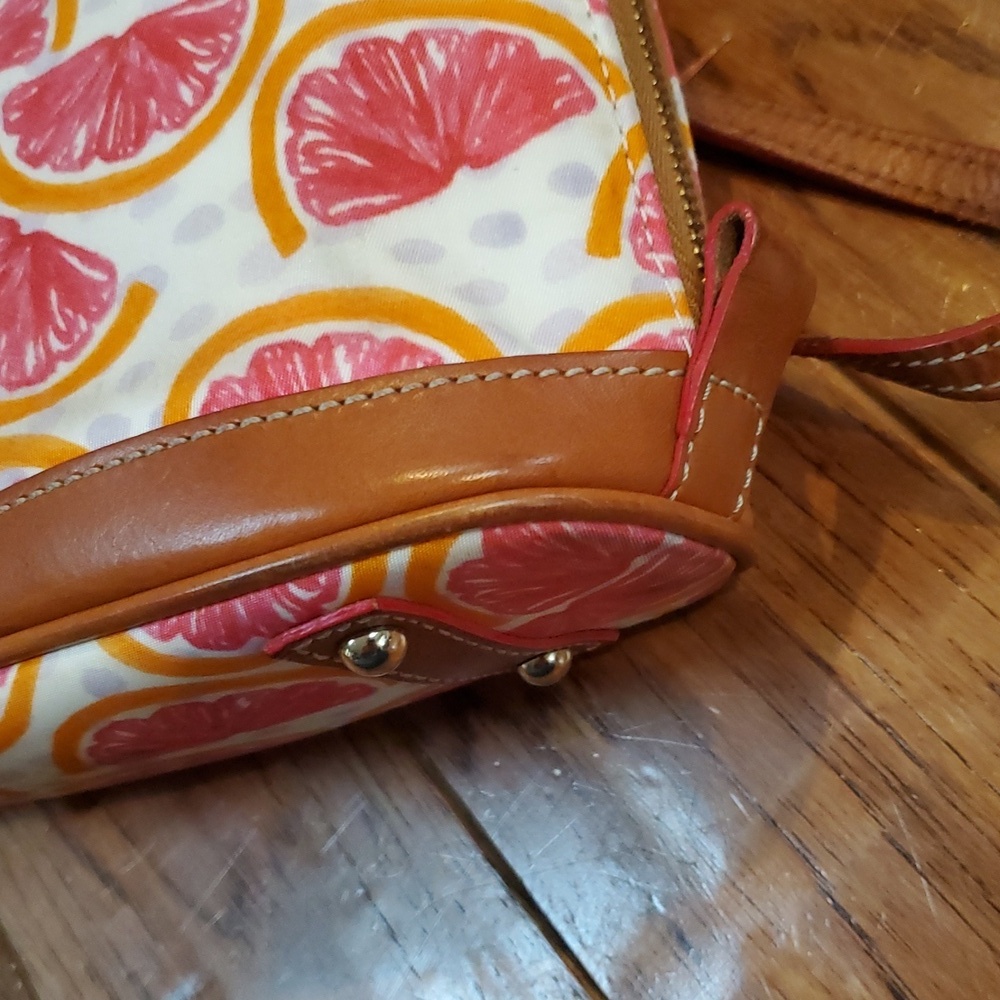 Dooney & Bourke Pomelo Bitsy Grapefruit Print Women's Bag - Orange and Pink - Picture 5 of 15